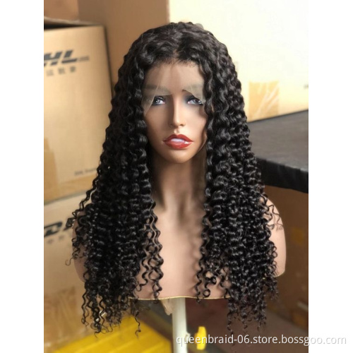10A Virgin Hair Transparent Lace Front Human Hair Wigs 180% HD Lace Frontal Wig For Black Women 4x4 Lace Closure Wig